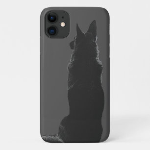 Case-Mate iPhone Case Beau berger allemand Silhouette Noir et blanc