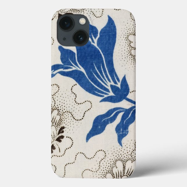 Coques Case-Mate iPhone Beau Bleu Antique Floral Stippled (Verso)