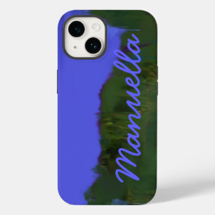 Coques Pour iPhone Beau bleu personnalisé