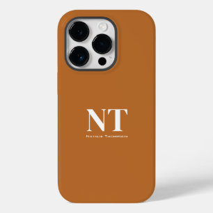 Coque Pour iPhone 14 Pro Beau caramel clair avec texte blanc moderne