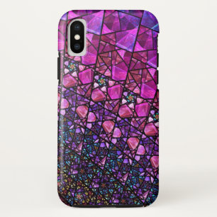 Case-Mate iPhone Case Beau cas de motif en verre souillé de pourpre