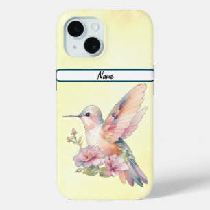 Coque Pour iPhone 15 Beau Colibri dur