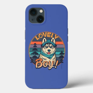 Case-Mate iPhone Case Beau Cool Boy Vintage Retro Husky Puppy