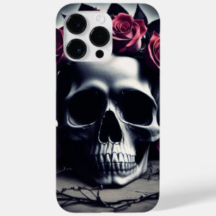 Coque Pour Pour iPhone 14 Pro Max Beau crâne Rose foncé et gothique