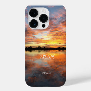 Coque Pour iPhone 14 Pro Beau Désert Lakeside Sunset Reflection Coque-M