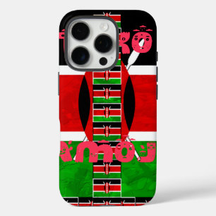 Coques iPhone 16 Pro Beau drapeau du Kenya Tuko Pamoja Inspirational