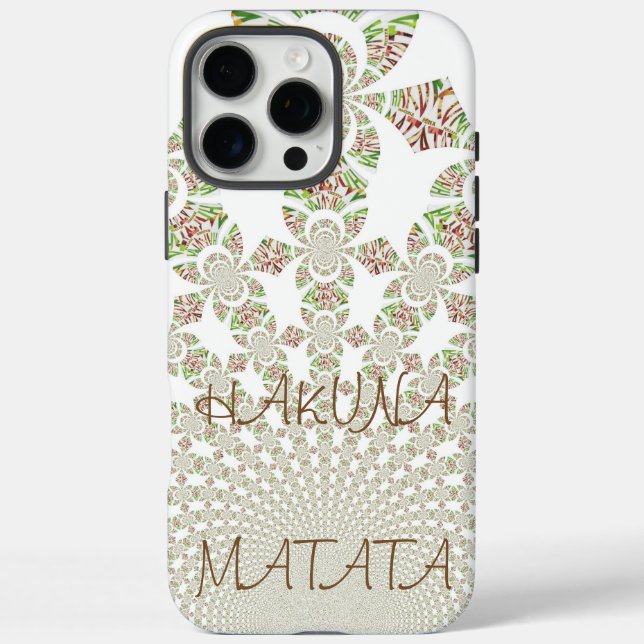 Coques Case-Mate iPhone Beau Hakuna Matata Texte élégant Kaleidoscope (Verso)