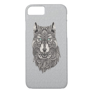 Coque iPhone 7 Beau loup, illustration Abstraite