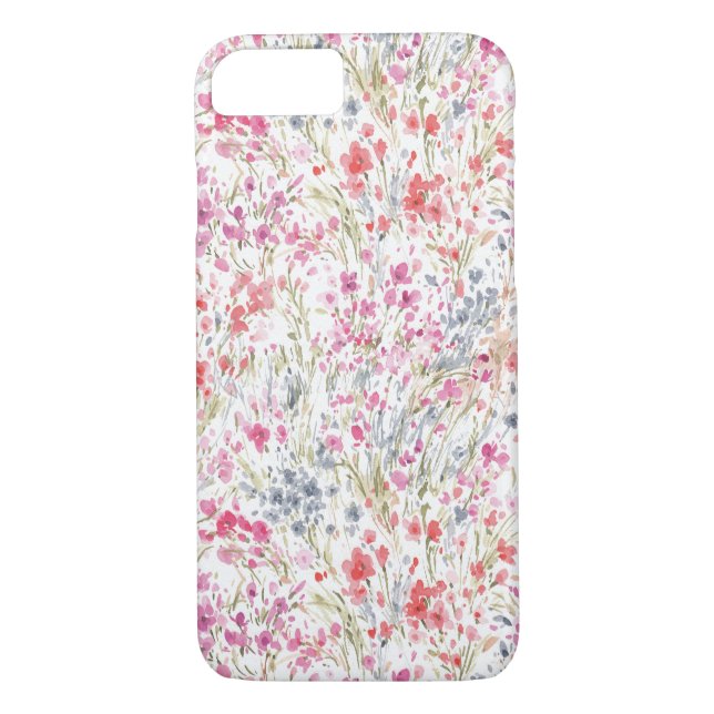 Coques Case-Mate iPhone Beau Motif d'aquarelle Fleur sauvage (Dos)