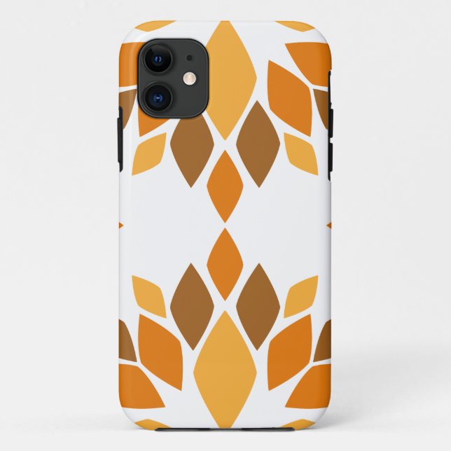 Coques Case-Mate iPhone beau motif floral brun (Dos)