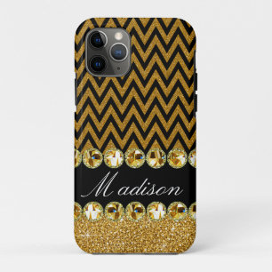 Case-Mate iPhone Case Beau or Chevron Parties scintillant Bijoux Élégant