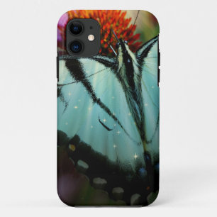 Coque iPhone 11 Beau papillon Turquoise Swallowtail