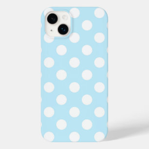 Coque Pour iPhone 14 Plus Beau Pastel Blue avec de grands Pois
