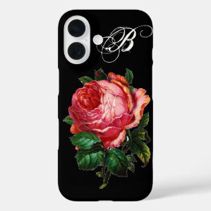 COQUES iPhone 16  BEAU ROSE ROSE ROSE MONOGRAM