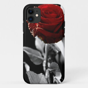 Etui iPhone Case-Mate Beau rose rouge avec l'arrière - plan noir et