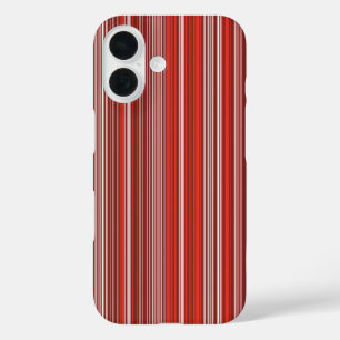 Coques iPhone 16 Beaucoup de bandes multicolores en rouge