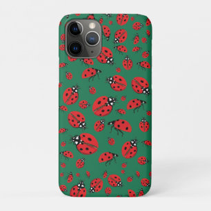 Case-Mate iPhone Case Beaucoup de Red Ladybugs Lucky Motif Green
