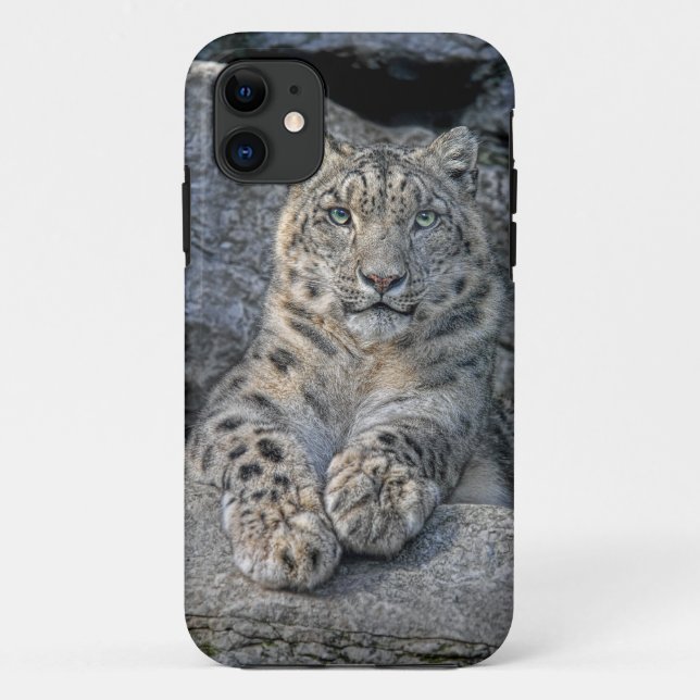 Coques Case-Mate iPhone Beauté de léopard de neige (les deux pattes dans (Dos)