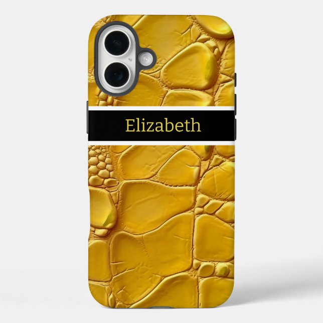 Coques Case-Mate iPhone Beauté inattendue d'un serpent jaune vif (Verso)