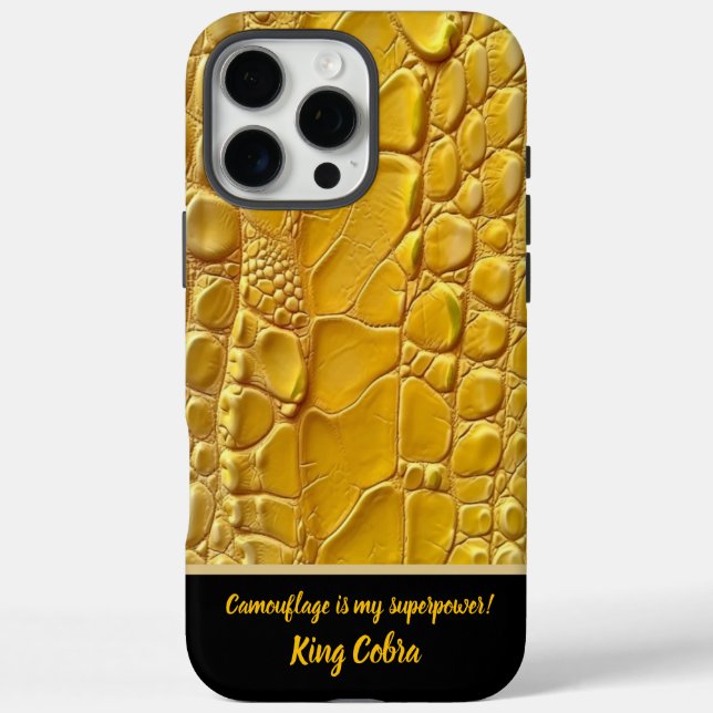 Coques Case-Mate iPhone Beauté inattendue d'un serpent jaune vif (Verso)