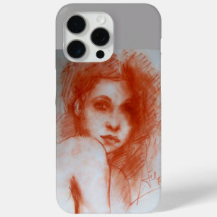 Coque iPhone 15 Pro Max BEAUTÉ ROMANTIQUE / Portrait de femme en Sepia Bro