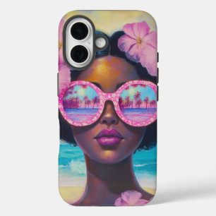 Coques iPhone 16 Beauté tropicale dans les tons roses