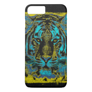 Coque Case-Mate Pour iPhone Beaux-Arts de Tigre sur Burlap Rustic Jute #2