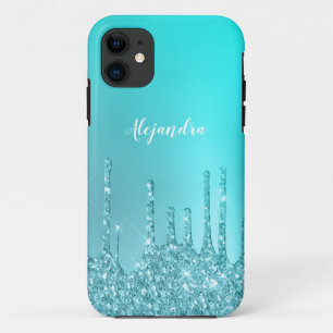 Case-Mate iPhone Case Beaux gouttes d'parties scintillant à la menthe b