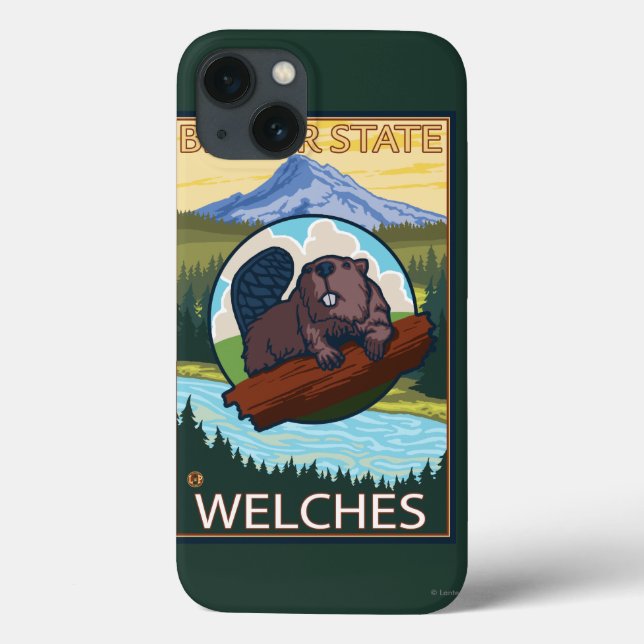 Coques Case-Mate iPhone Beaver & Mt Hood - Welches, Oregon (Verso)