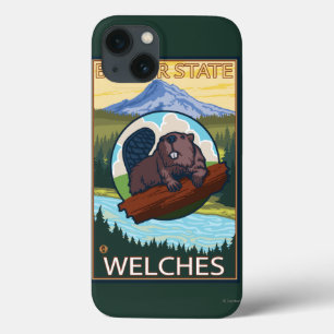 iPhone 13 Case Beaver & Mt. Hood - Welches, Oregon