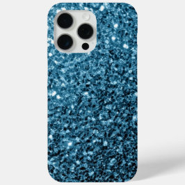 Coque iPhone 15 Pro Max Bébé bleu faux parties scintillant scintille