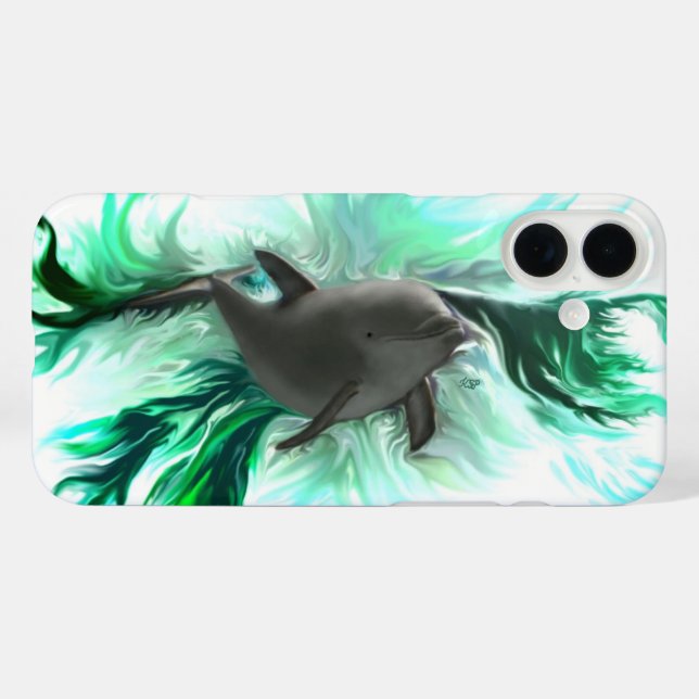 Coques Case-Mate iPhone Bébé dauphin (Verso (horizontal))