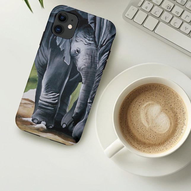 Coques Case-Mate iPhone Bébé Eléphant Gris mou (Créateur téléchargé)