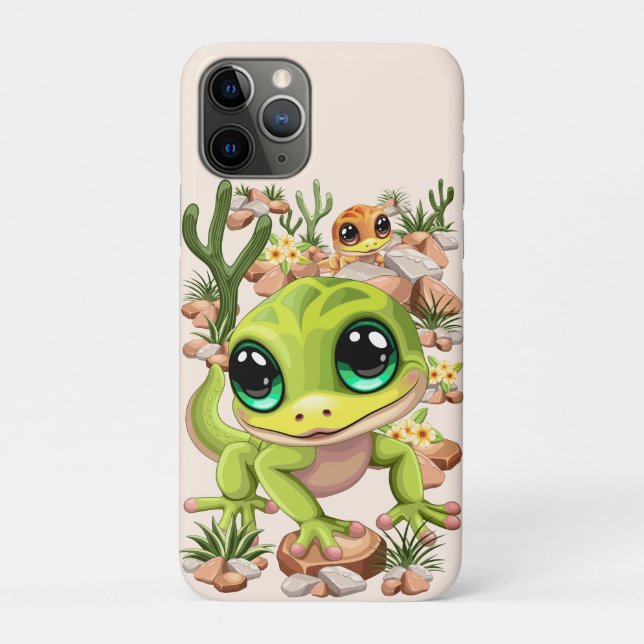 Coques Case-Mate iPhone Bébé Geckos jote personnages de dessin (Dos)
