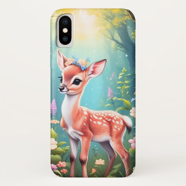 Coques Case-Mate iPhone Bébé mignon cerf (Dos)