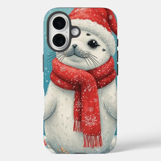 Coques Case-Mate iPhone Bébé Phoque de Fête  (Verso)