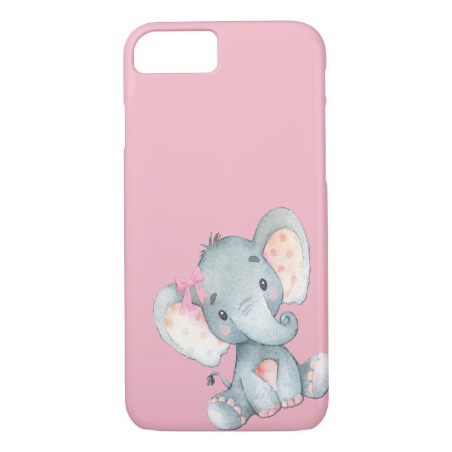 Coques Case-Mate iPhone Bébé rose mignon éléphant Whimsical (Dos)