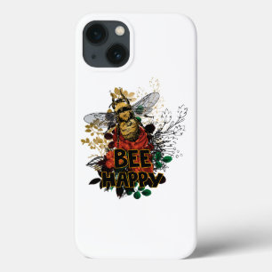 Case-Mate iPhone Case Bee Happy Abee colorée et Fleurs
