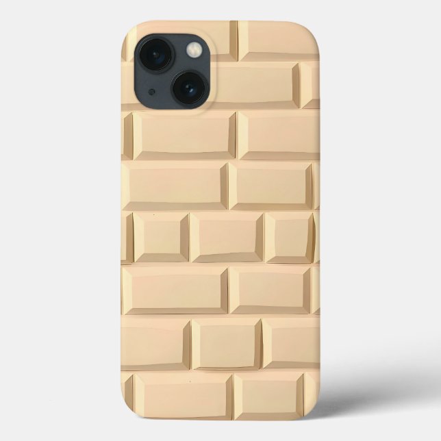 Coques Case-Mate iPhone Beige Brick Pattern iPhone Case Modern Style (Verso)