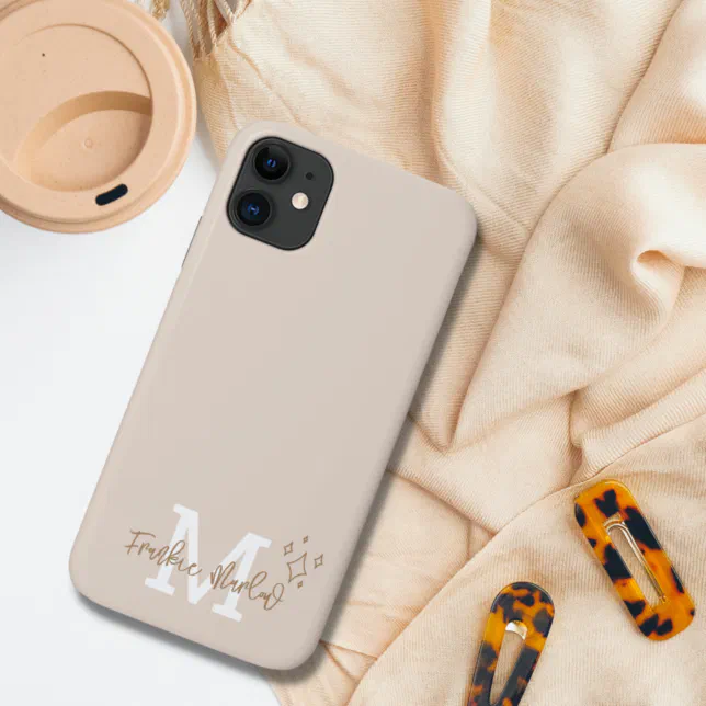 Coque IPhone Beige Fleurs Et Lapin – TPU Résistante, Compatible Charge Sans Fil – LDVINTAGE