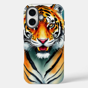 Coques iPhone 16 Belle aquarelle Tigre dans la jungle