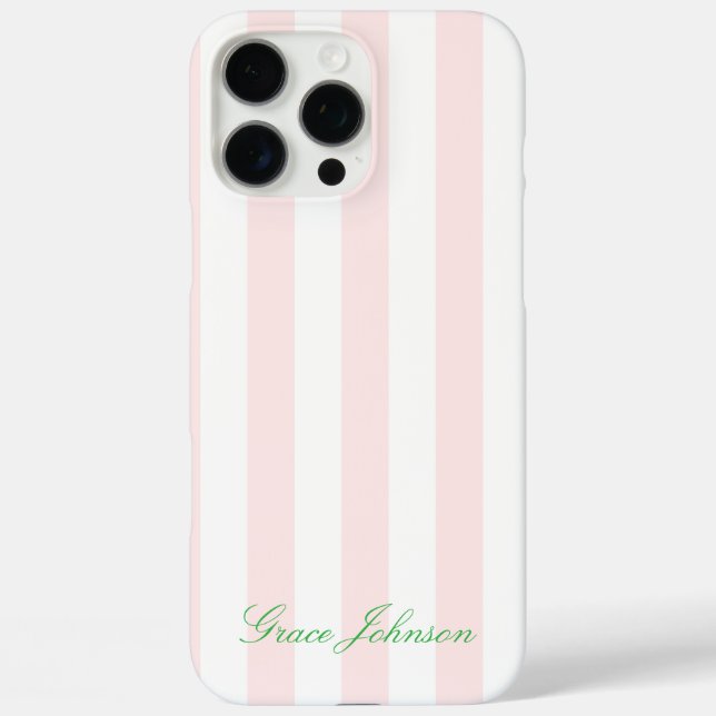 Coques Case-Mate iPhone Belle bande rose et blanche Paris inspiré (Verso)