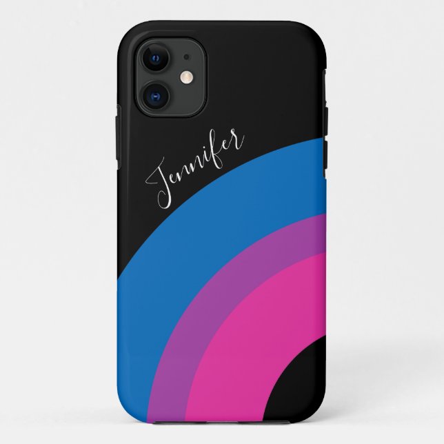 Coques Case-Mate iPhone Belle Bisexual Fierté Drapeau mignon Personnalisé (Dos)