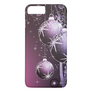 Coque iPhone 7 Plus Belle conception pourpre de Noël