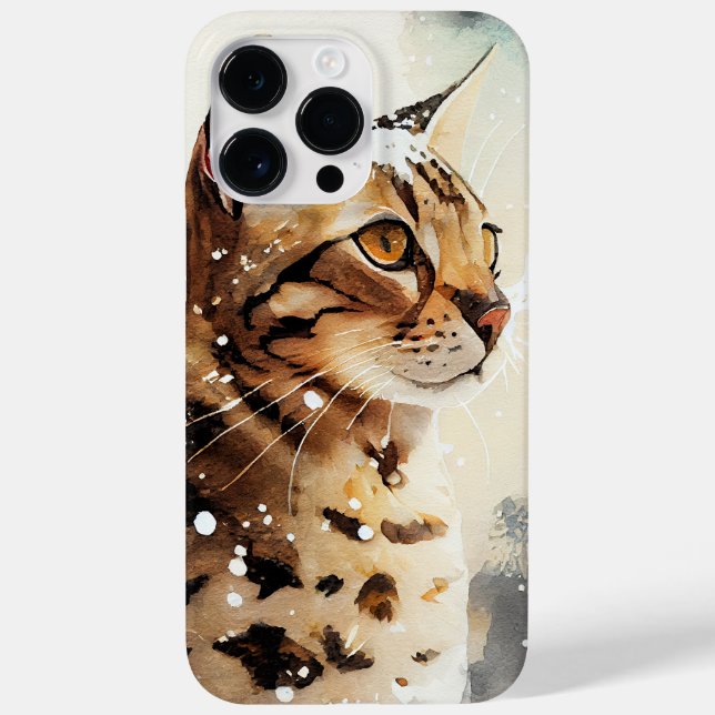COQUES Case-Mate iPhone BELLE COULEUR D'EAU CHAT BENGAL BROWN (Verso)