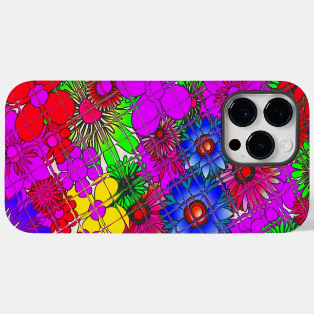 Coques Case-Mate iPhone Belle couleur Extraordinaire motif floral design (Verso (horizontal))