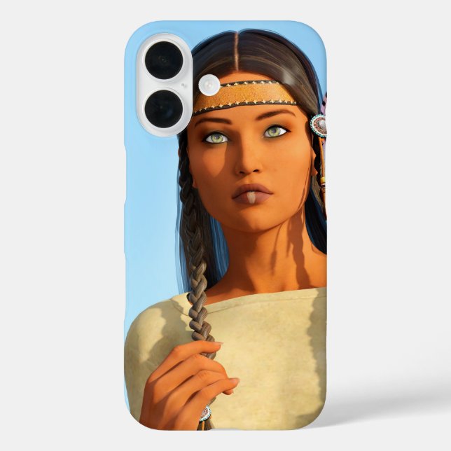 Coques Case-Mate iPhone Belle femme native américaine tenue indigène (Verso)