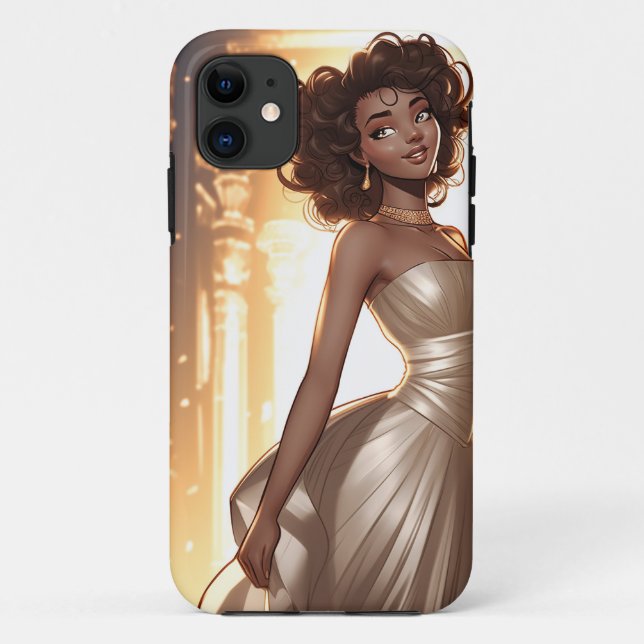 Coques Case-Mate iPhone belle femme noire afro-américaine (Dos)