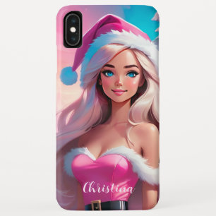 Case-Mate iPhone Case Belle fille de Noël rose 01
