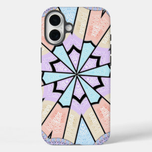 Coques iPhone 16 Plus Belle Impression Géométrique Pastel Extraordinaire